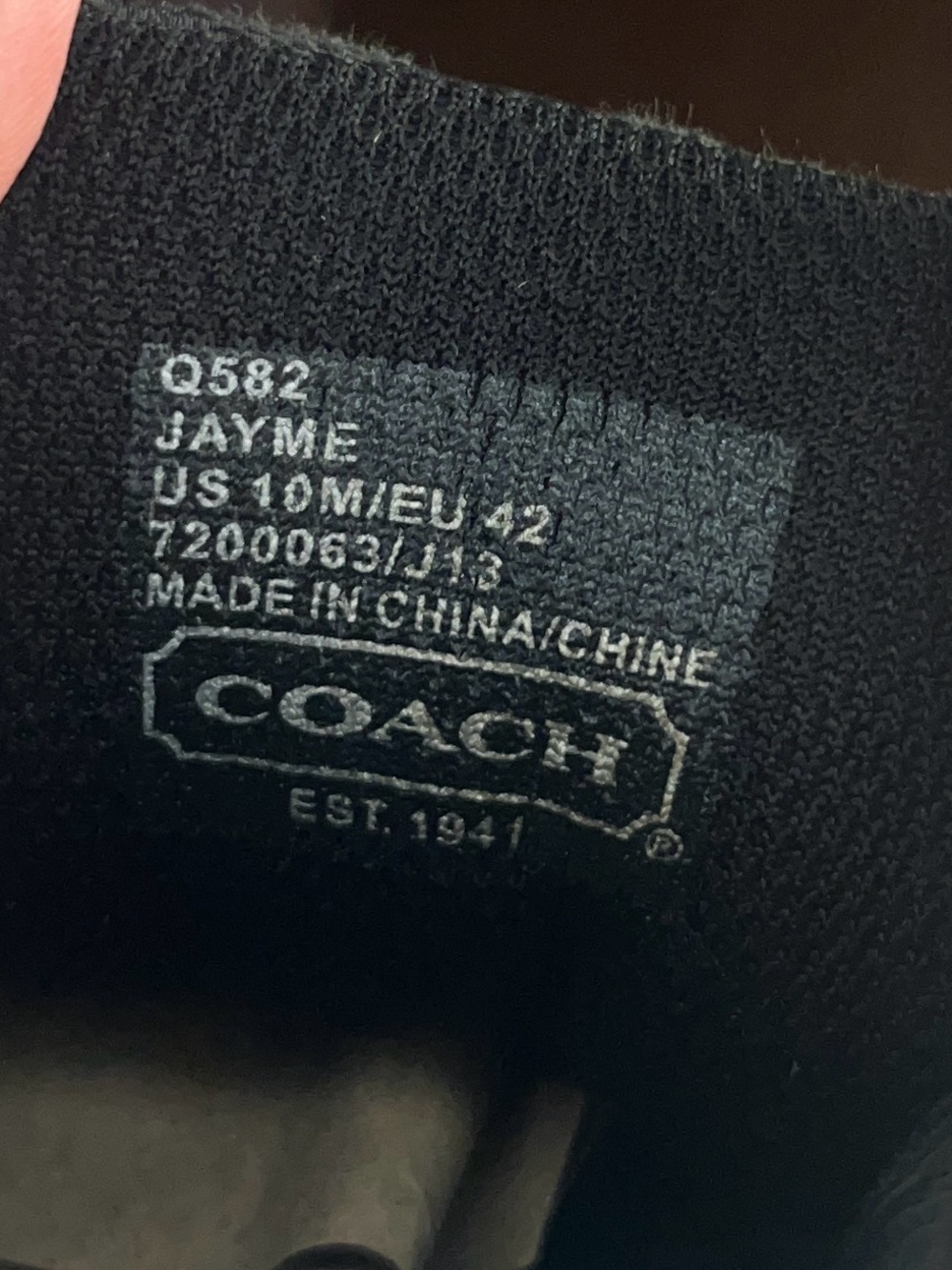 Coach Jayme Men's Signature C Monogram Black Suede Sneakers Size 10